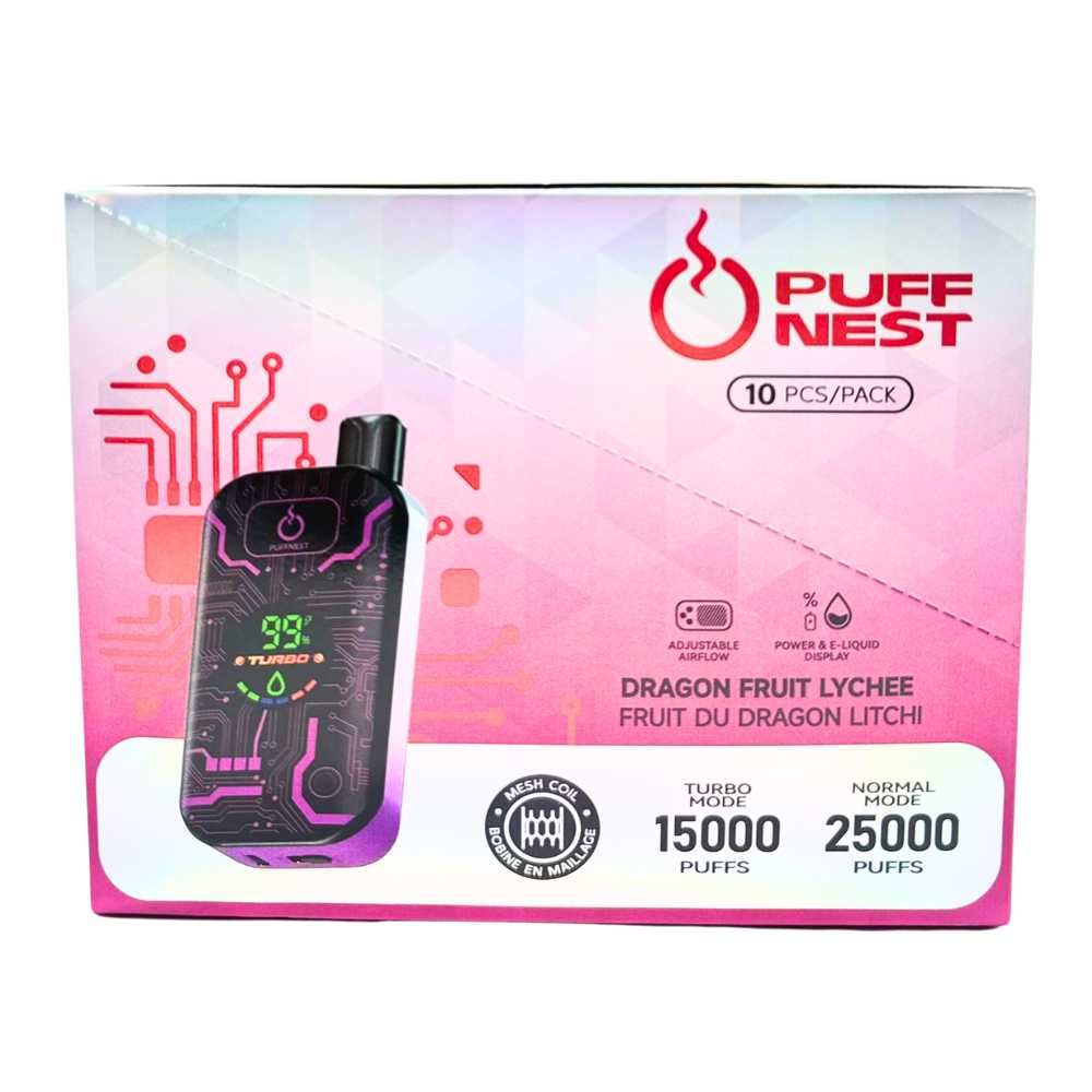 40 PUFF NEST 25000 PUFFS Dragon Fruit Lychee Disposable Vape - 18 mL, 2% Nicotine - Image 4