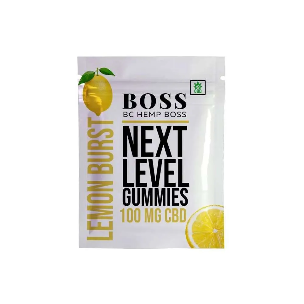 new10 Next Level Gummies – Real Fruit Infused –Lemon Burst- 100mg CBD - Image 1